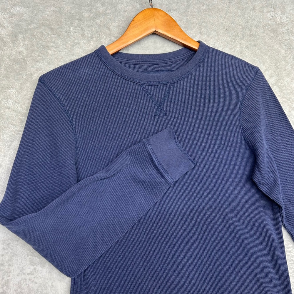 Urban Pipeline Thermal Shirt Navy Blue Mens Medium Urban Casual Cozy Waffle Knit